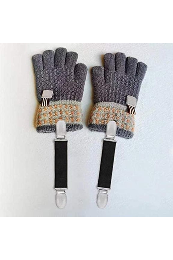 Elastic Winter Glove Clips,Adjustable Mitten Clips For Cold Weather Adults,For Clipping Mitten To Coat,Hecnuo
