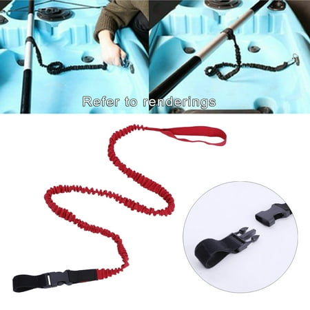 Elastic paddle Leash, Nylon Elastic Keeper Fishing Pole Rod Stretchable Holder Kayaking Canoe Dinghy Boating Oars Accessories