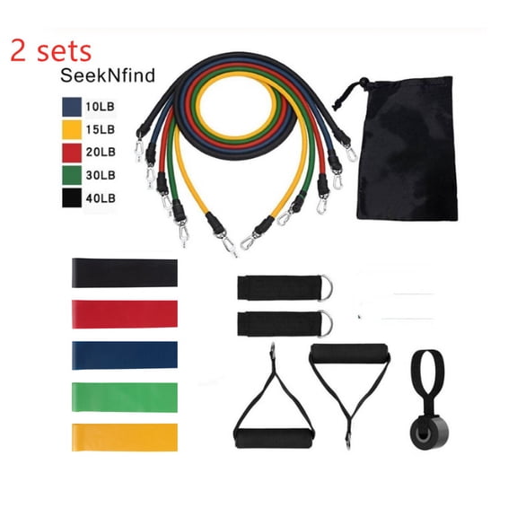 Elastic rope strength training set