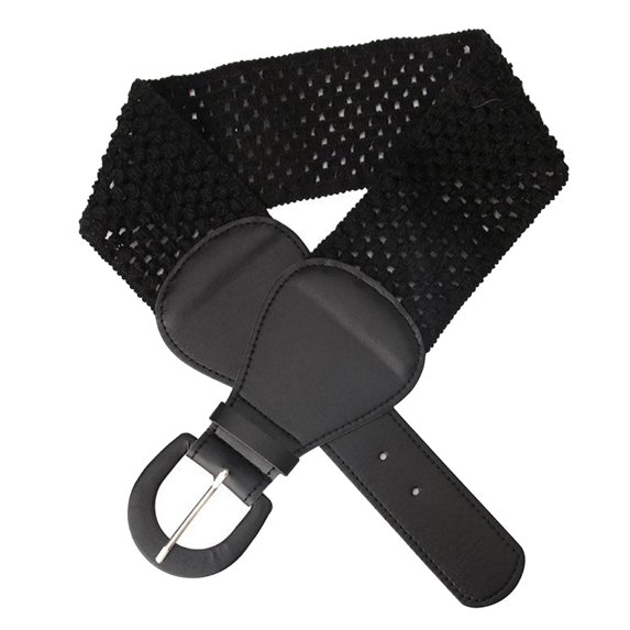 Elasticated Cinch Belt 3" Wide Stretch Waist Band Pin Clasp