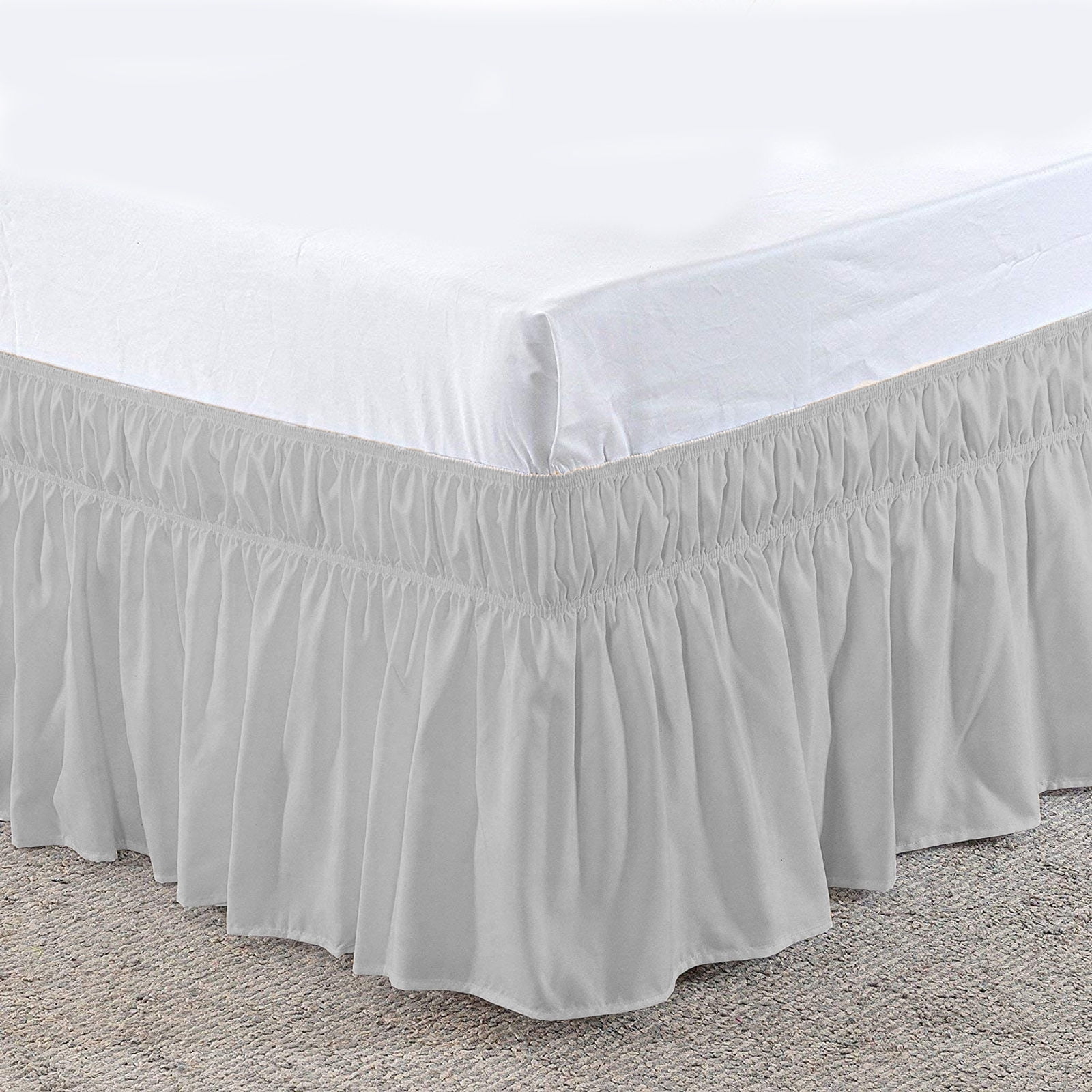 Elasticated Pleated Bed Base Cover,Fade Resistant Cozy Polyester Bed ...