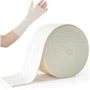Elasticated Tubular Support Bandage,Bexikou Cotton Tubular Stockinette Gauze Roll for Large Arm, Knees, Legs,Compression Bandage Roll for Tissue Support 4" x 11 yd