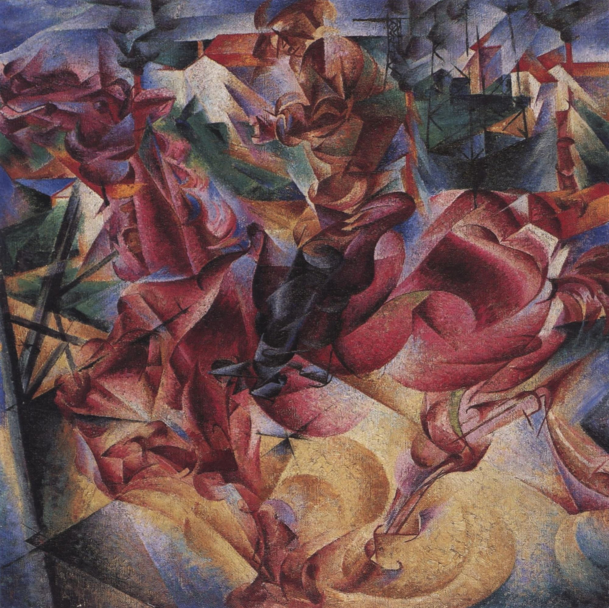 Elasticity 1912 Canvas Art - Umberto Boccioni (18 x 24)