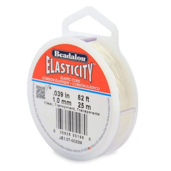 Elasticity Stringing Cord 1mm Clear 25 Meters