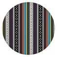 thumbnail image 1 of Elasticized Hem Bohemian Floral Tablecloth - Colorful Print Round Table Cover for Kitchen Dining - Fits 52 to 56 Inch, 1 of 7