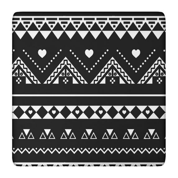 Elasticized Hem Square Table Cover 36x36, Bohemian Floral Design Tablecloth for Everyday Use on Dining and Card Tables