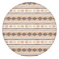 thumbnail image 1 of Elasticized Round Tablecloth with Bohemian Floral Print, Secure Fit for 52-56 Inch Tables, Ideal for Dining Party, 1 of 7
