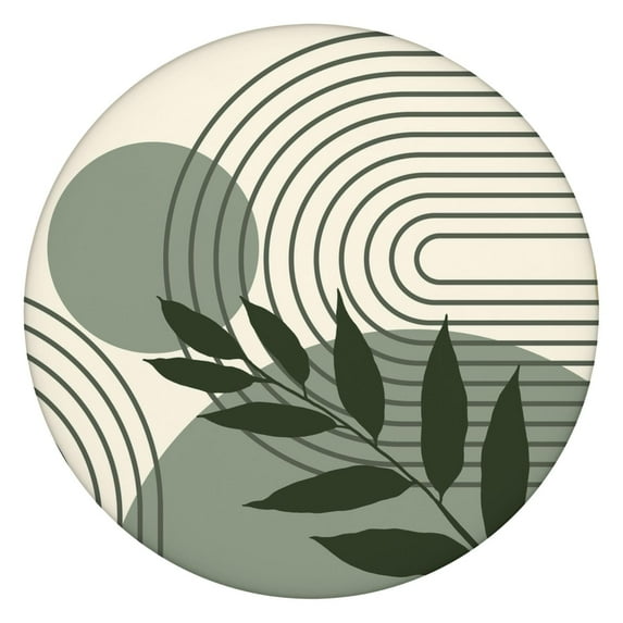 Elasticized Table Cover in Cheerful Bohemian Print, Fits 52-56 Inch Diameter Tables, Wrinkle Free