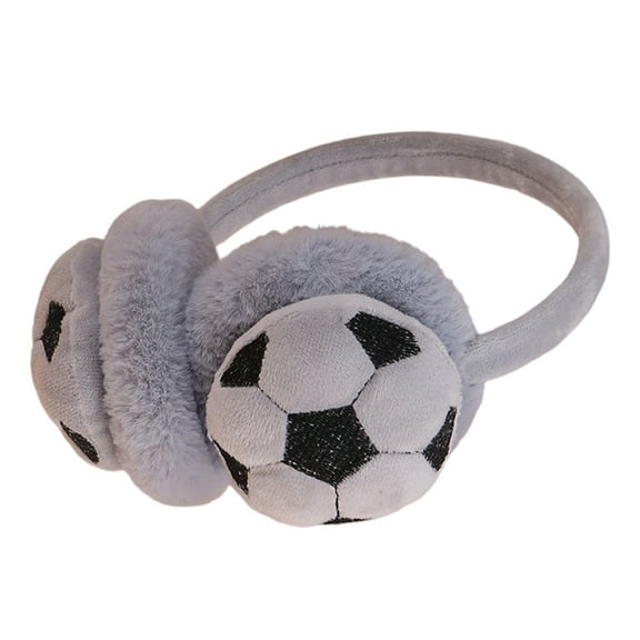 Elastics Soccer Ear Muffs Warm Plush Ear Protectors Cold Weather Earmuffs for Winter Comfortable