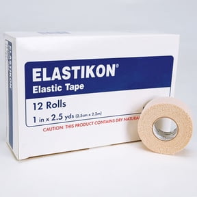 Elastikon Elastic Tape 1x2.5yds , box of 12 rolls.