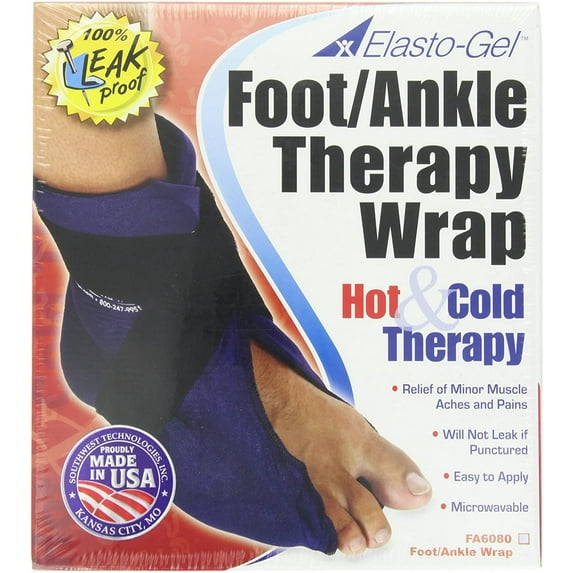Elasto-Gel Reusable Hot/Cold Foot and Ankle Wrap, 2 Pack