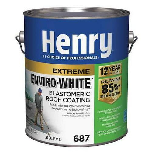 Elastomeric Roof Coating, 1 gal, Pail, White