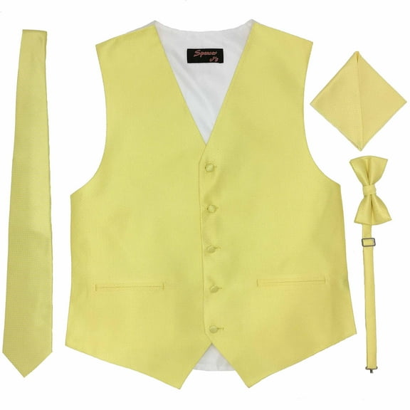 Elation Canary Men's Satin Vest Spencer J's - XS