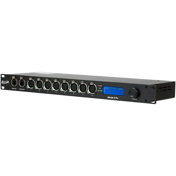 Elation eNode8 Pro 1U Rack Space 8-Universe Ethernet-DMX Node