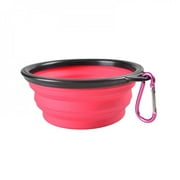Elaydool Cute Puppy Pet Travel Bowls Silicone Collapsible Feeding Bowl Dog Water Dish Cat Portable Feeder