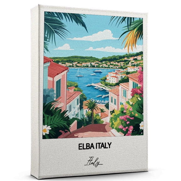 Elba Italy Travel Canvas Wall Art Nature-Inspired Travel Decor with Scenic Views Italy Canvas Wall Print A Captivating Gift for Adventure Seekers