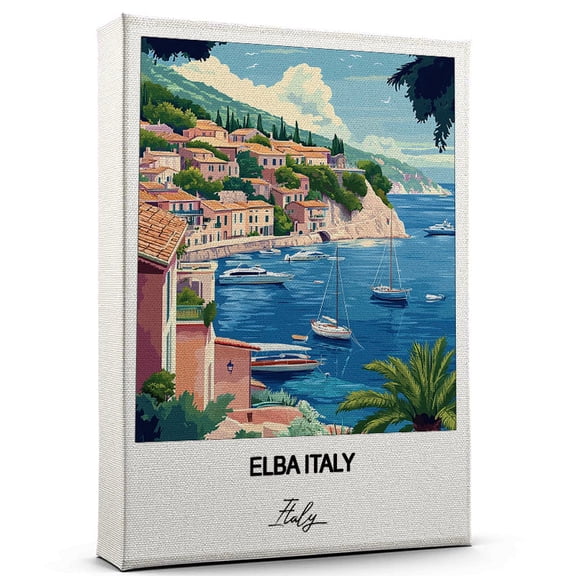 Elba Italy Travel Canvas Wall Art Nature-Inspired Travel Decor with Scenic Views Italy Canvas Wall Print A Captivating Gift for Adventure Seekers