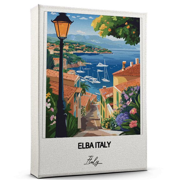 Elba Italy Travel Decorative Art Canvas Italy Canvas Colorful Travel Wall Decor for Any Room Makes a Thoughtful Gift