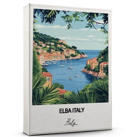 Elba Italy Travel Poster Canvas Italy Canvas Unique Gift Idea for Home, Office, or Living Space