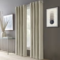thumbnail image 1 of Elba Total Blackout Textured Curtain Panel 52" x 84" in Linen, 1 of 6