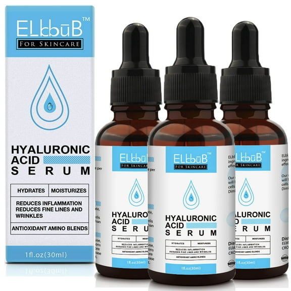 Elbbub Hyaluronic Acid Serum for Face 90ml, Moisturizing and Hydrating Serum for Rough Skin,Reduce Fine Lines & Inflammation,Fast Absorption,Non Greasy