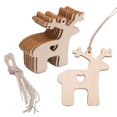 Elbeaqi Christmas Tree Party Supplies 10 Pieces of Cute Wooden Pendants