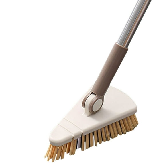 Elbeaqi Cleaning Utensils Scrubber Cleaning Brush Bath Tub Tile Cleaner Scrubber Brush with 36'' Long Handle Scrub Brush for Bathroom Shower Bathtub Wall Mop Cleaning Scrubbing