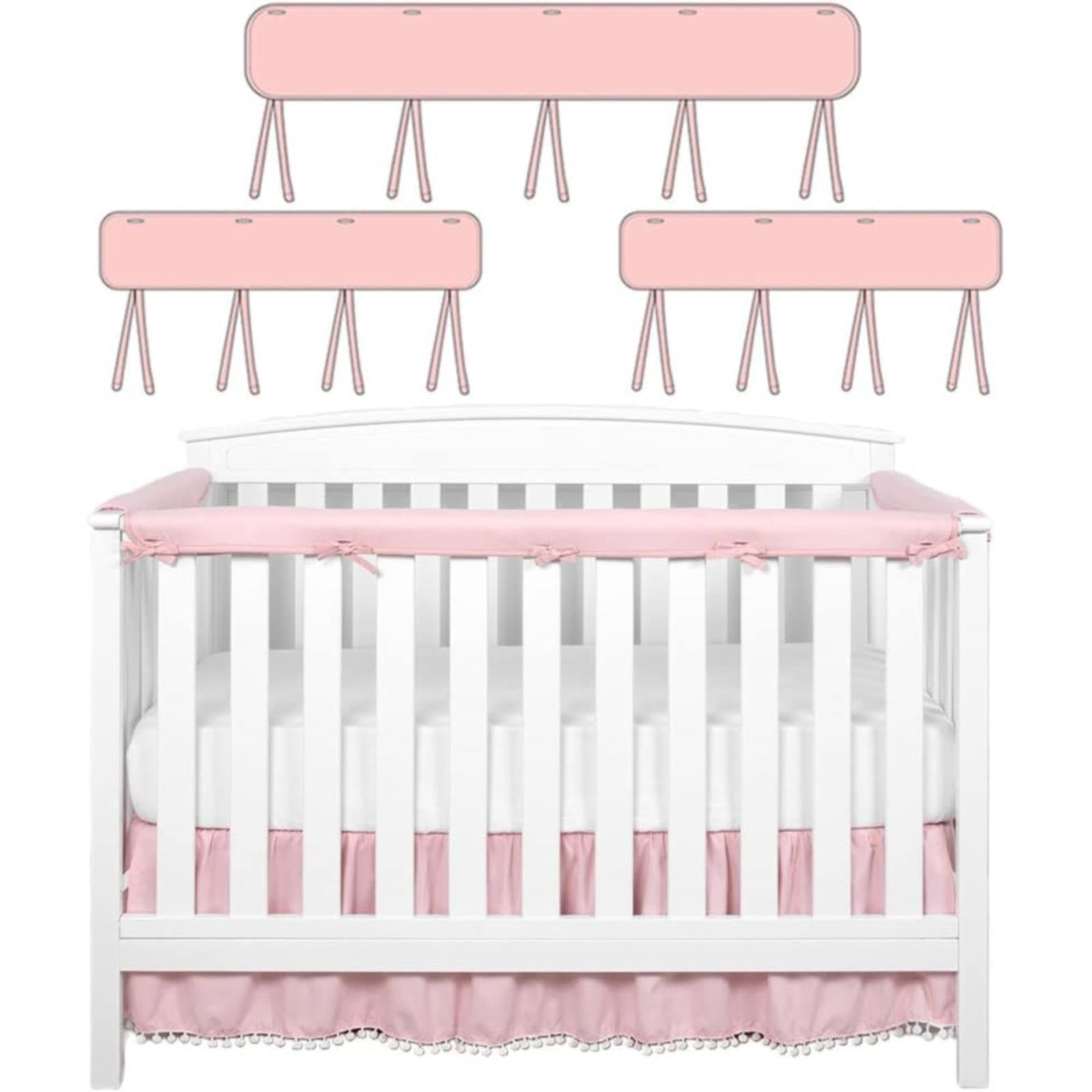Elbeaqi Crib Rails 3In 1 Guardrail Teething Corner Edge Protector Strip