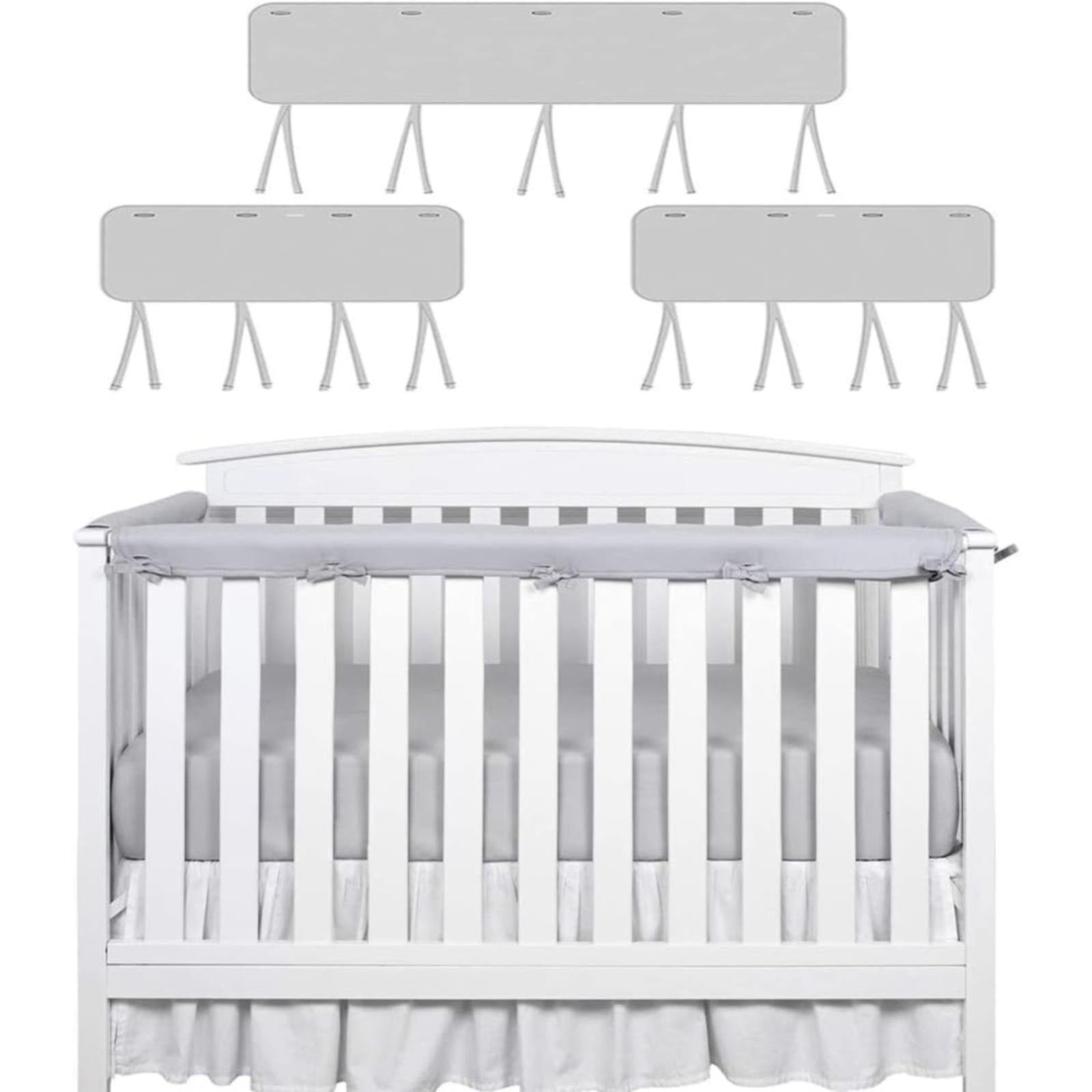 Elbeaqi Crib Rails 3In 1 Guardrail Teething Corner Edge Protector Strip