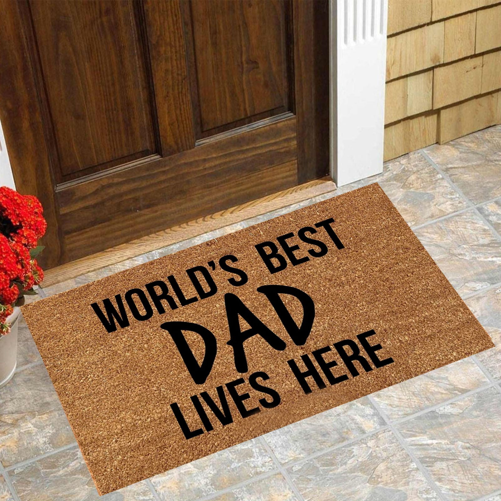 Elbeaqi Fun Doormat Best Grandpa and Grandma Dad in The World Father's