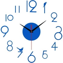 Elbeaqi Home Decor Frameless 3D Wall Clock Large Silent Mirror for Living Room Modern Wall Clock Number for Bedroom Home Office Decor Easy to Assemble