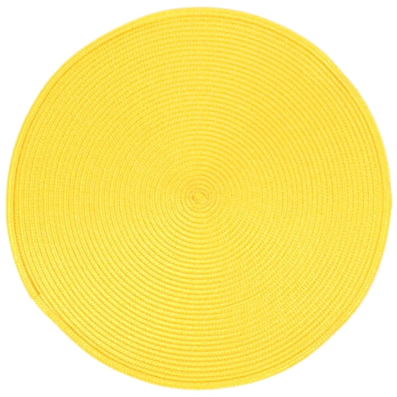 Elbeaqi Placemat Cushion Woven Spiral Table Placemats 15 Inches Round Set of 4 Non Slip Dining & Kitchen Table Mats
