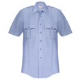 thumbnail image 1 of Elbeco Men's Paragon Plus Uniform Shirt Short-Sleeve, Blue, Medium, Neck 15/15.5, 1 of 2