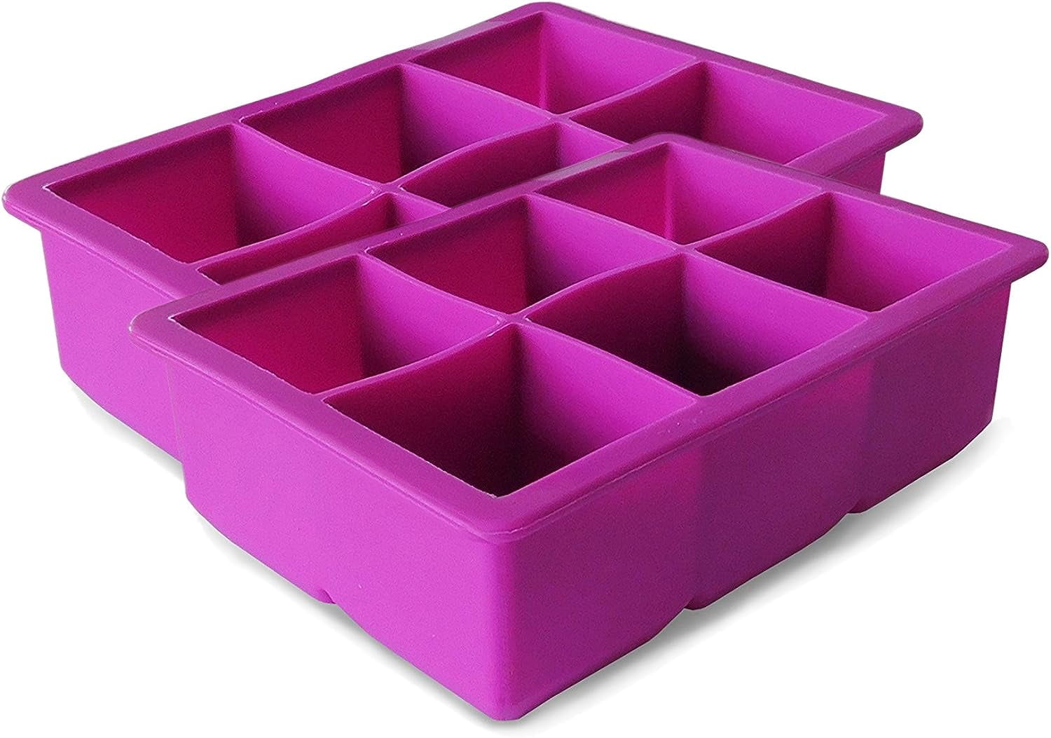 Xmmswdla Big Ice Cube Trays Summer Home Ice-Block-Mold Refrigerator Homemade Ice Block Box Food Grade Silicone Ice Cube Trays B