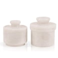 thumbnail image 1 of Elborse Marble Butter Keeper & Salt Cellar Set for Kitchen Counter, White Handmade Stone Countertop Containers for Butter, Salt & Pepper, Elegant Marble Kitchen Décor, 1 of 9