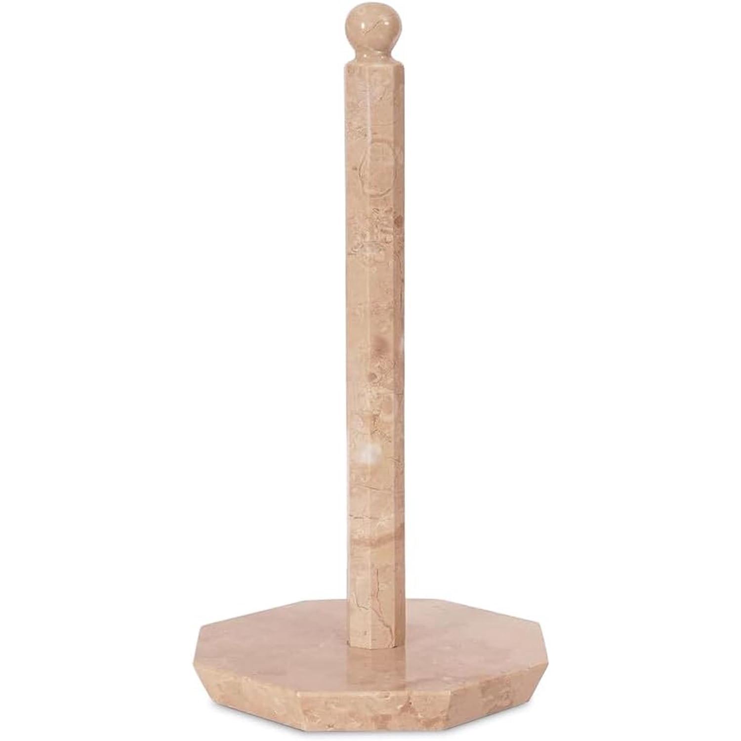 Elborse Marble Paper Towel Holder 12.5 Inch Verona Handmade Star Countertop Stand for Kitchen & Bathroom, Elegant Stone Design, Paper Towels Organizer, Kitchen Décor Accessory