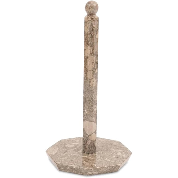 Elborse Marble Paper Towel Holder 12.5 inch Oceanic Handmade Star Countertop Stand for Kitchen & Bathroom, Elegant Stone Design, Paper Towels Organizer, Kitchen Décor Accessory