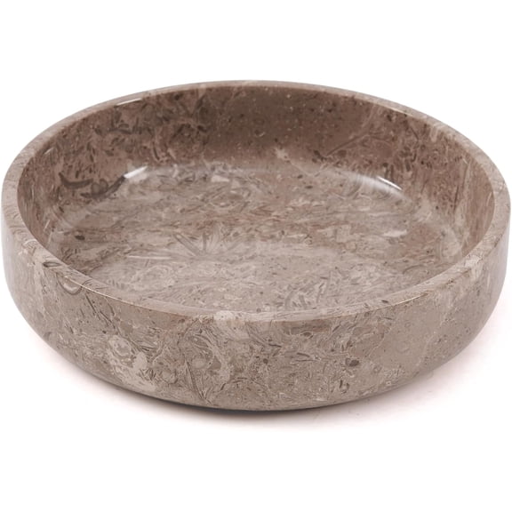 Elborse Marble Serving Bowl 8" inches Oceanic Handmade Large Fruits Holder for Kitchen Counter Décor, Modern key Bowl, Fruit Dish & Fruit Storage