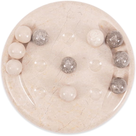 Elborse Marble Tic Tac Toe Verona Board Game 6" inches Verona and Oceanic balls Cute Classic Decorative Board Game for Adult & Family, Ideal Travel, Home Decor & Coffee Table Decor
