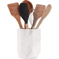 thumbnail image 1 of Elborse Marble Utensil Holder 6.5 inches White Spoon Holder for Kitchen Counter, Ideal Kitchen Utensils Set Organizer For Farmhouse Kitchens Decor, Cooking Utensil & Spatula Set, 1 of 6