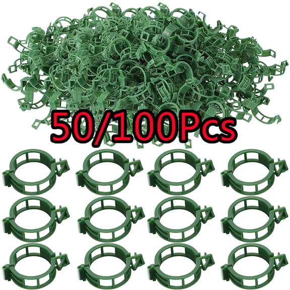 Elbourn 100 PCS Plant Clips Garden Clips for Tomato Cage, Plant Support Clips for Bamboo Stakes, Climbing Plants, Vines