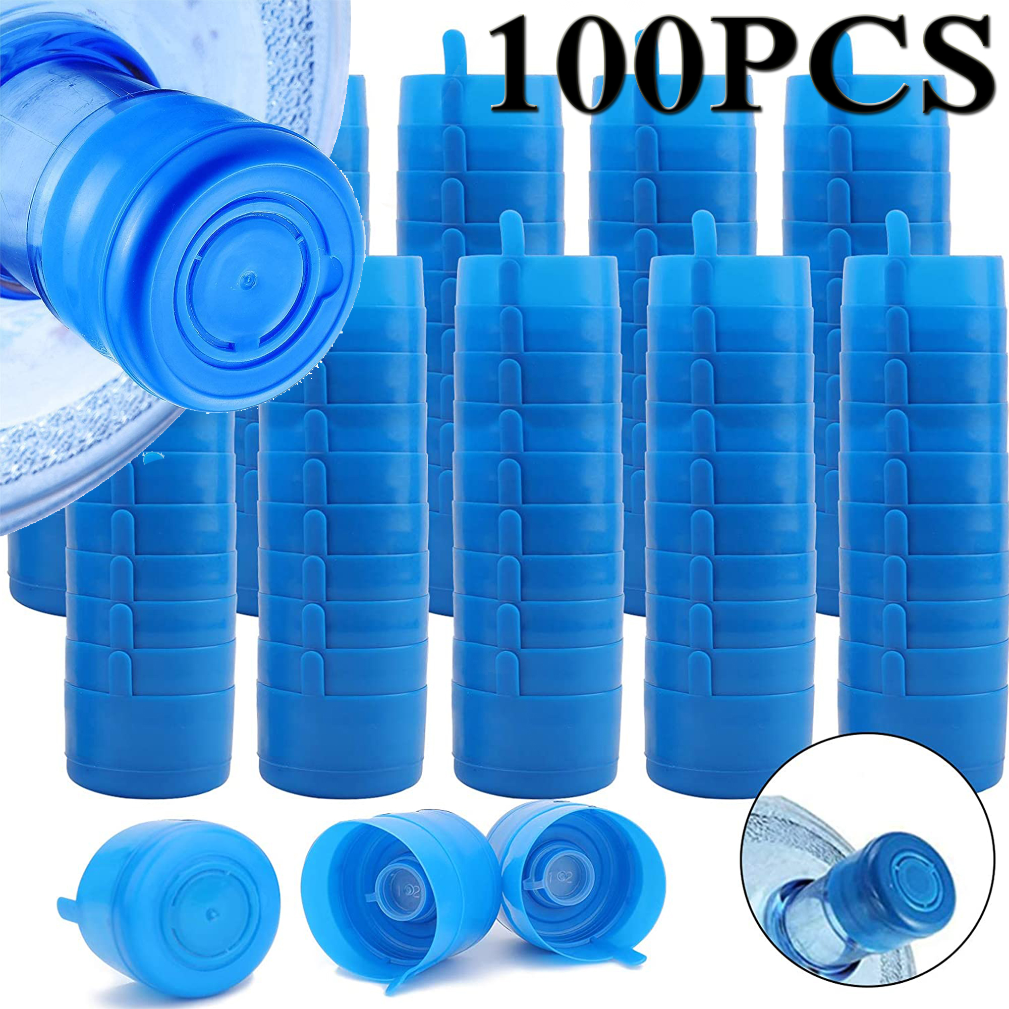 10PCS Replacemet Water Bottle Snap Bucket Lid Reusable Non-Spill