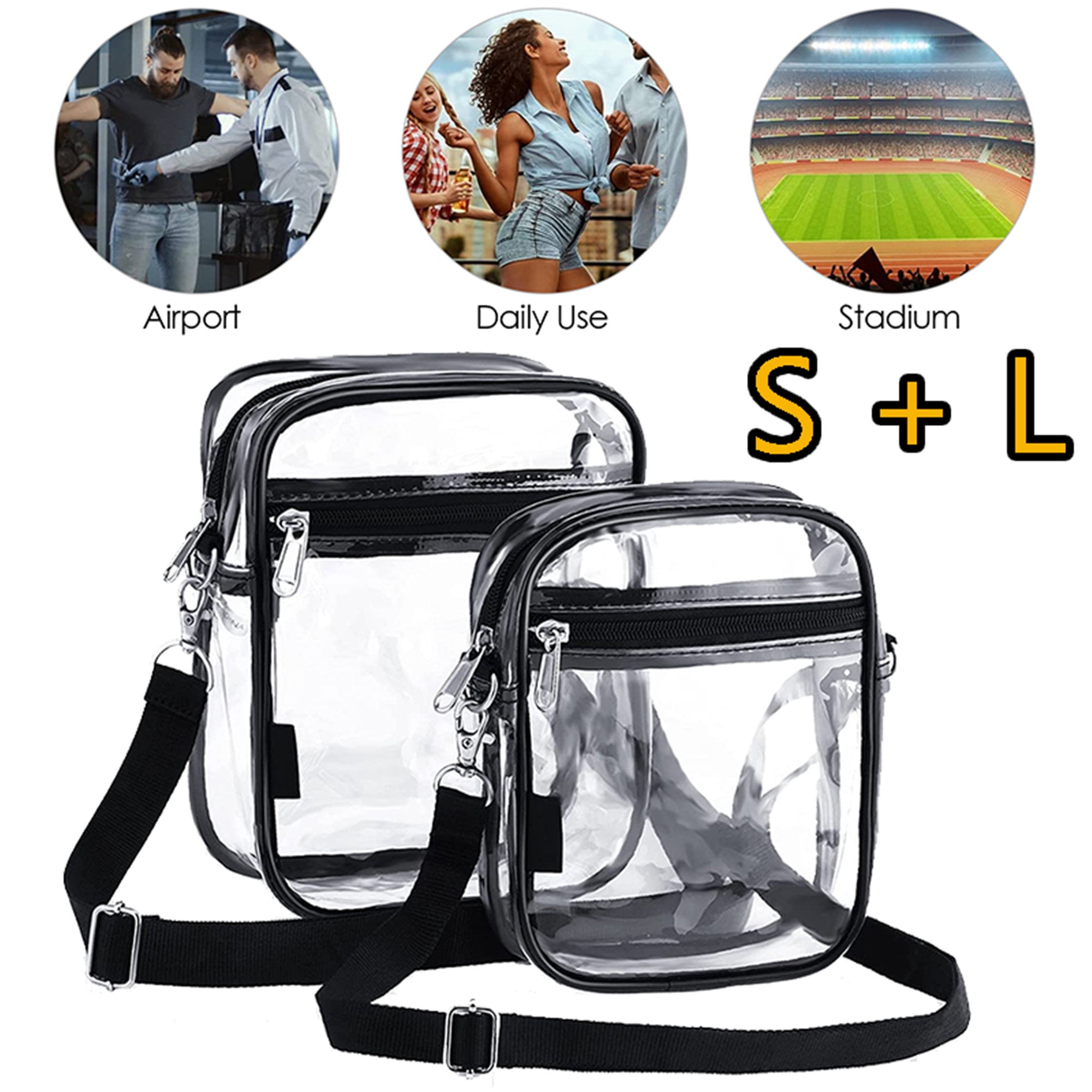 Stadium Approved Clear Bags for Women,Elbourn Clear Stadium Bags for Women  1Pc 