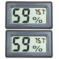 Elbourn 2-Pack Digital Hygrometer Thermometer - Temperature Humidity Meter Room Monitor Mini Hygrometer Thermometer on Tabletop