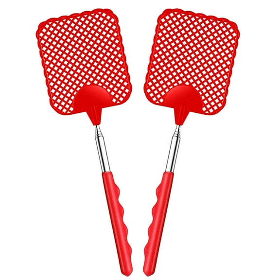 Elbourn 2-Pack Telescopic Swatter, Fly Swatters Multi Color, Heavy Duty Bugs and Fly Killer