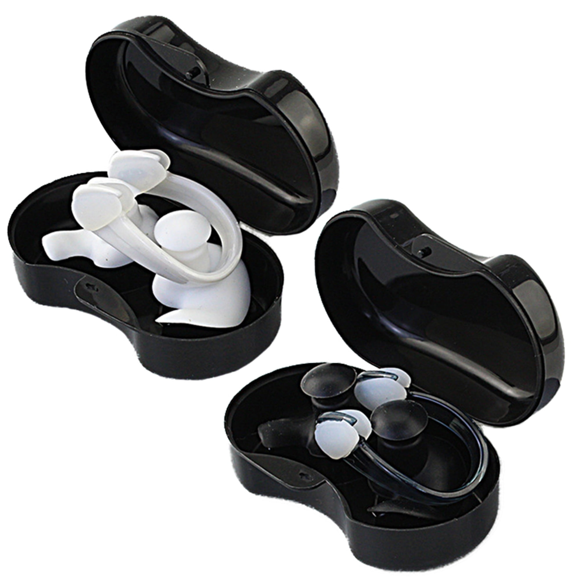 Elbourn 2 Pair Swimming Ear Plugs Nose Clip Set for Kids Adults