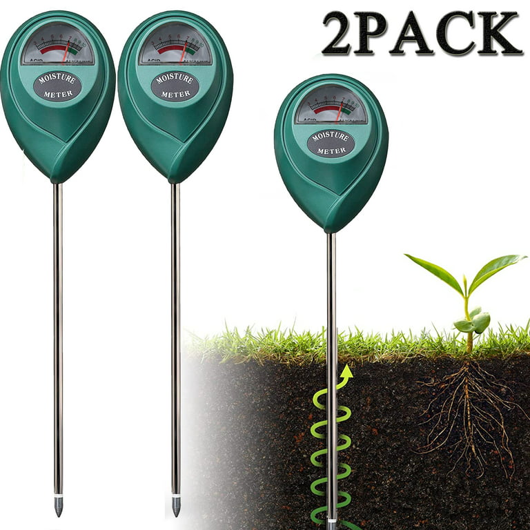 Elbourn 2PC Soil Moisture Meter, Plant Water Meter Soil Thermometer Soil  Tester Kit for Plant Gardening Farming No Battery Needed