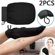 Elbourn 2PCS Deep Exfoliating Mitt Body Scrub Gloves Exfoliating Glove for Women Men Skincare