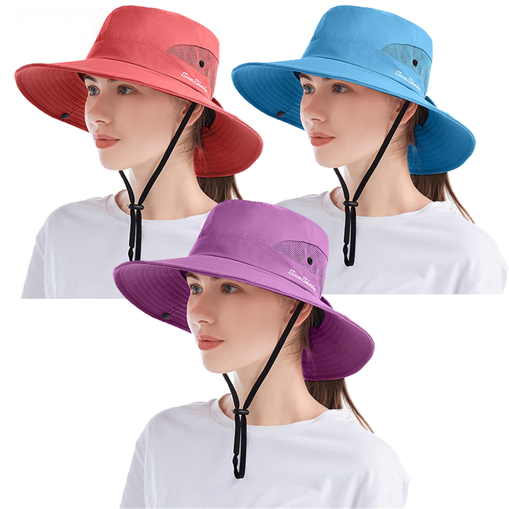 Elbourn 3 Pack Outdoor Men Hats Fishing Cap Wide Brim Sun Protection Beach  Sun Caps Women Bucket Hat Summer Autumn Hiking Camping 