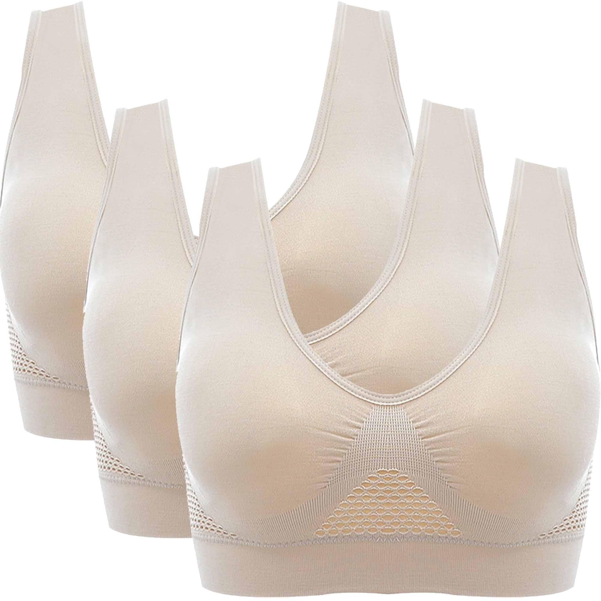 Elbourn 3 Pack Workout Tops Womens Sports Bras Yoga Comfort
